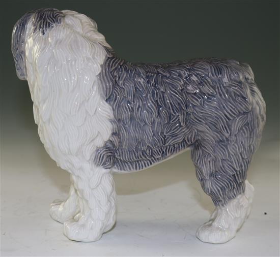 A Royal Copenhagen figure of an Old English sheep dog, height 8.2in.